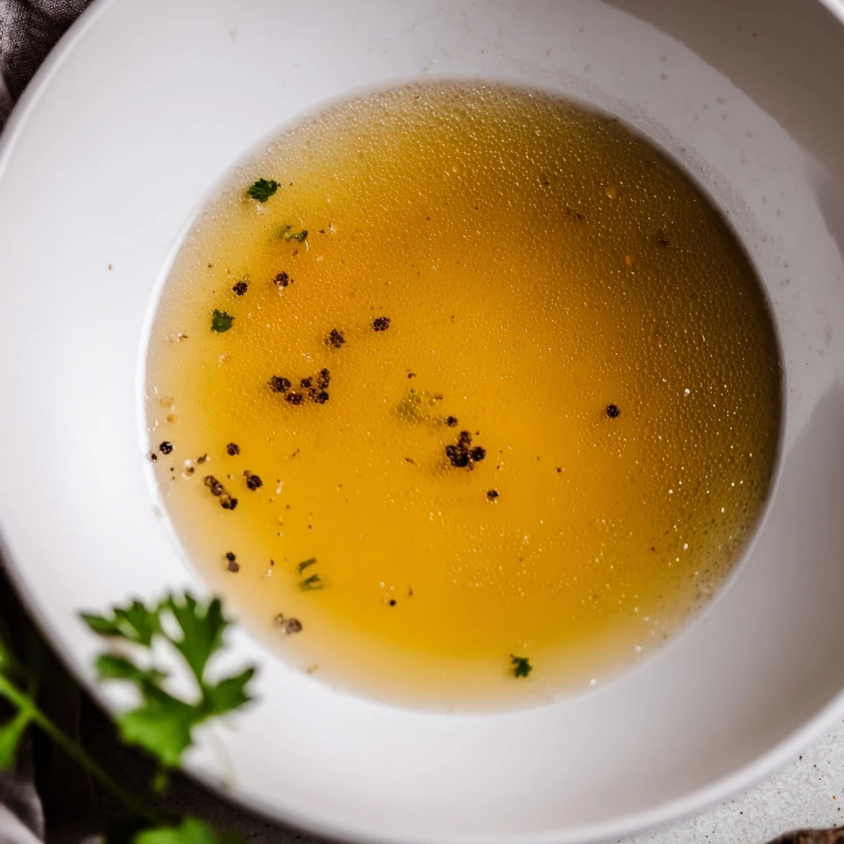 Homemade beef bone broth, a warming and nourishing stock for delicious soups and stews.