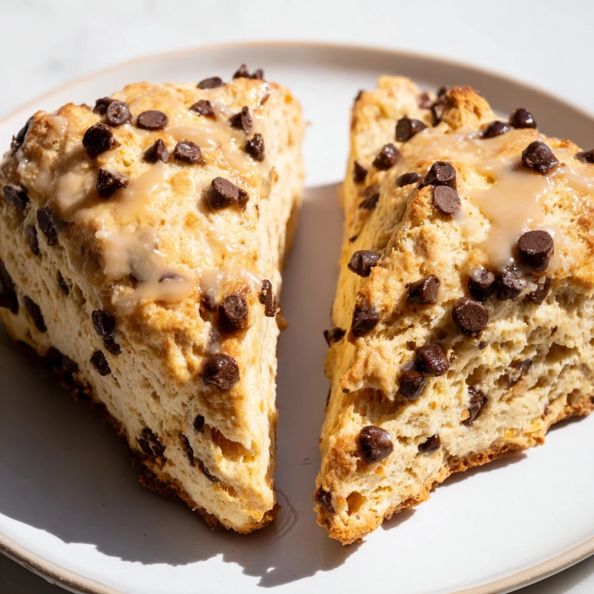 Tender chocolate chip scones