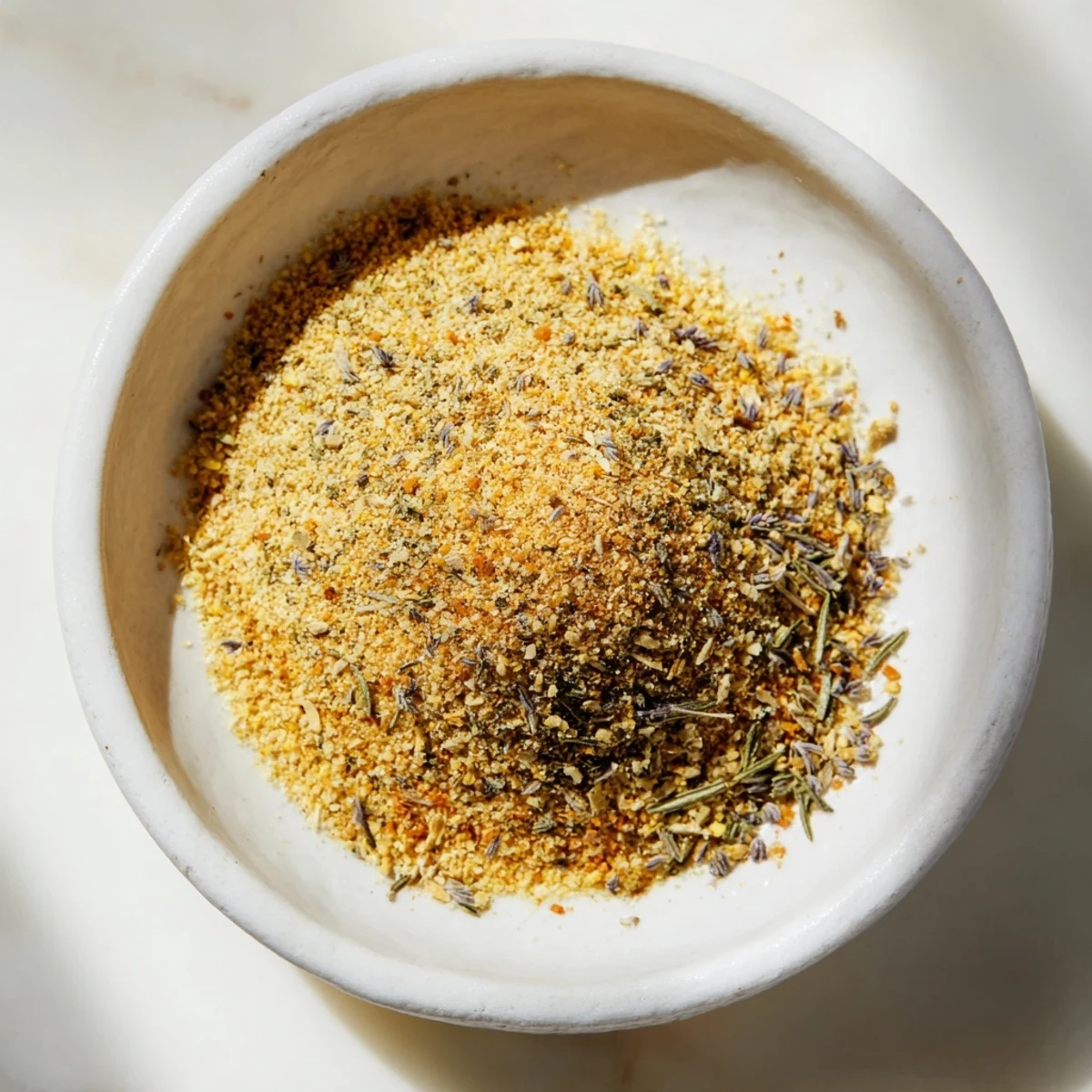 Bowl of Savory Note seasoning, a perfect blend for soups and savory dishes.