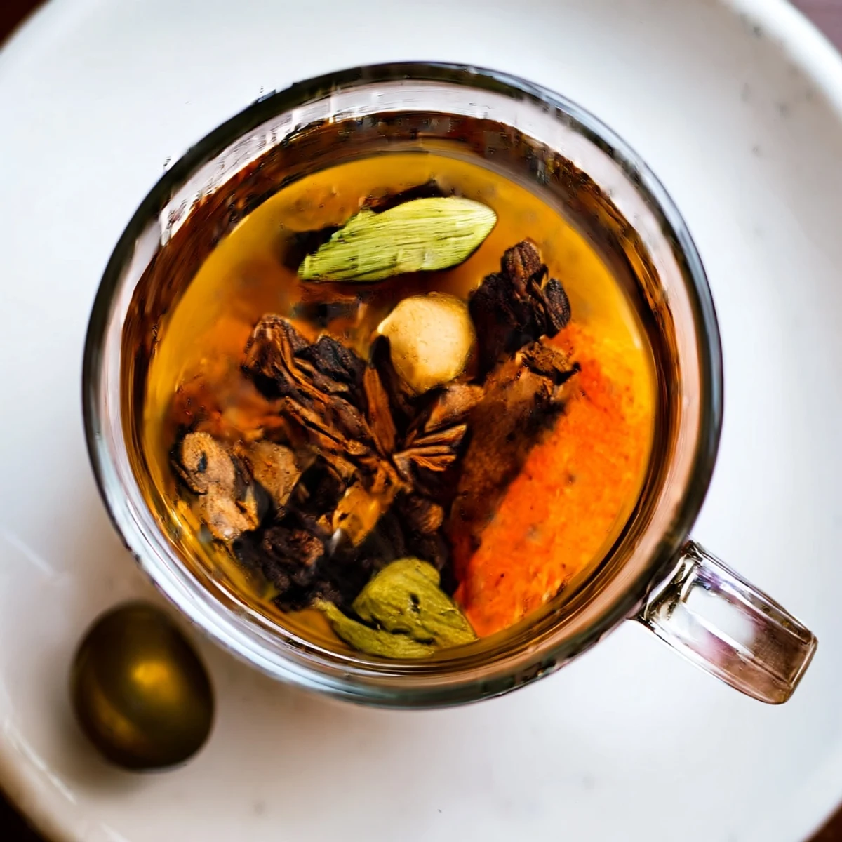 A vibrant mug of Winter Spice Tea Blend, hinting at cinnamon's cozy, inviting aroma and flavor.