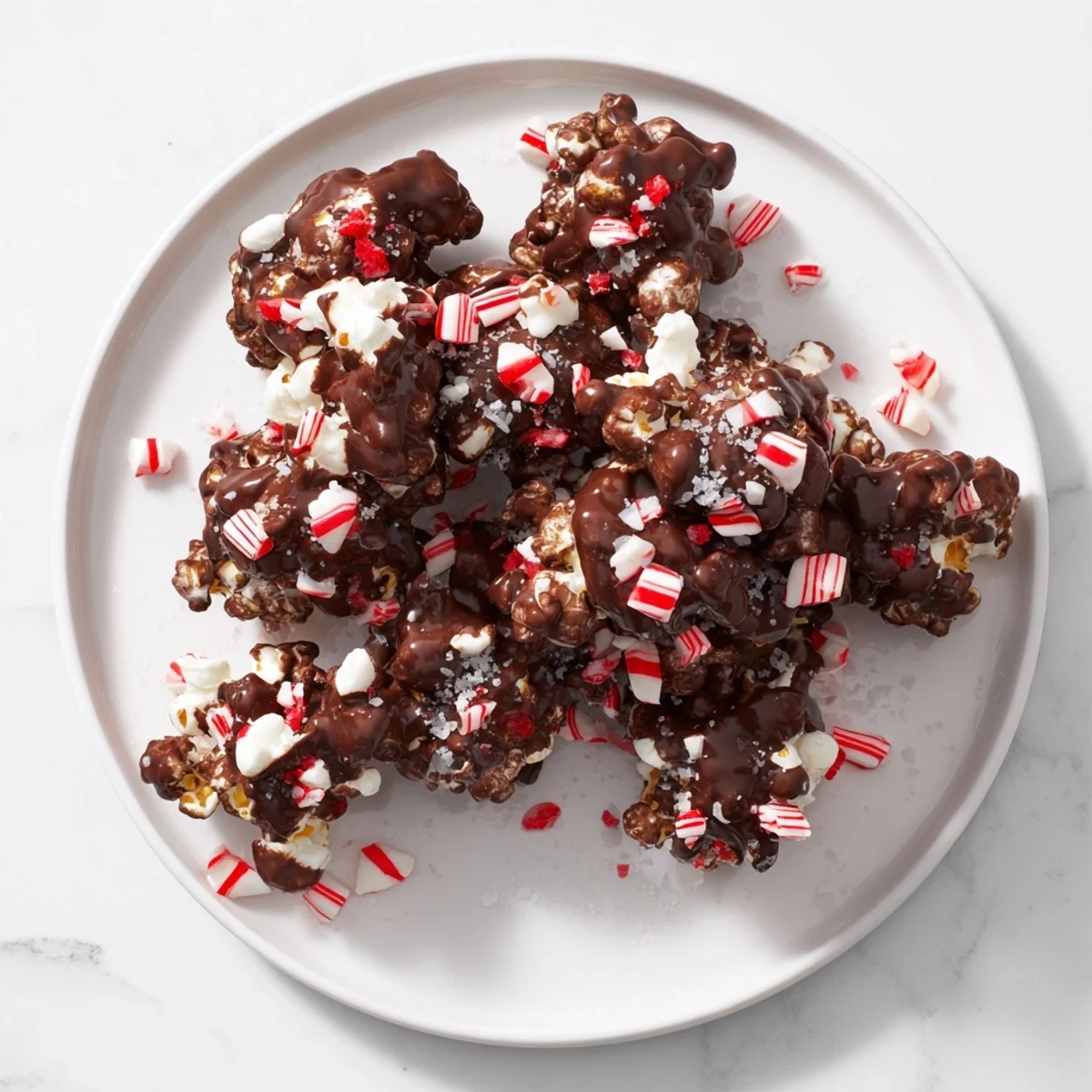 Peppermint Bark Popcorn Treat