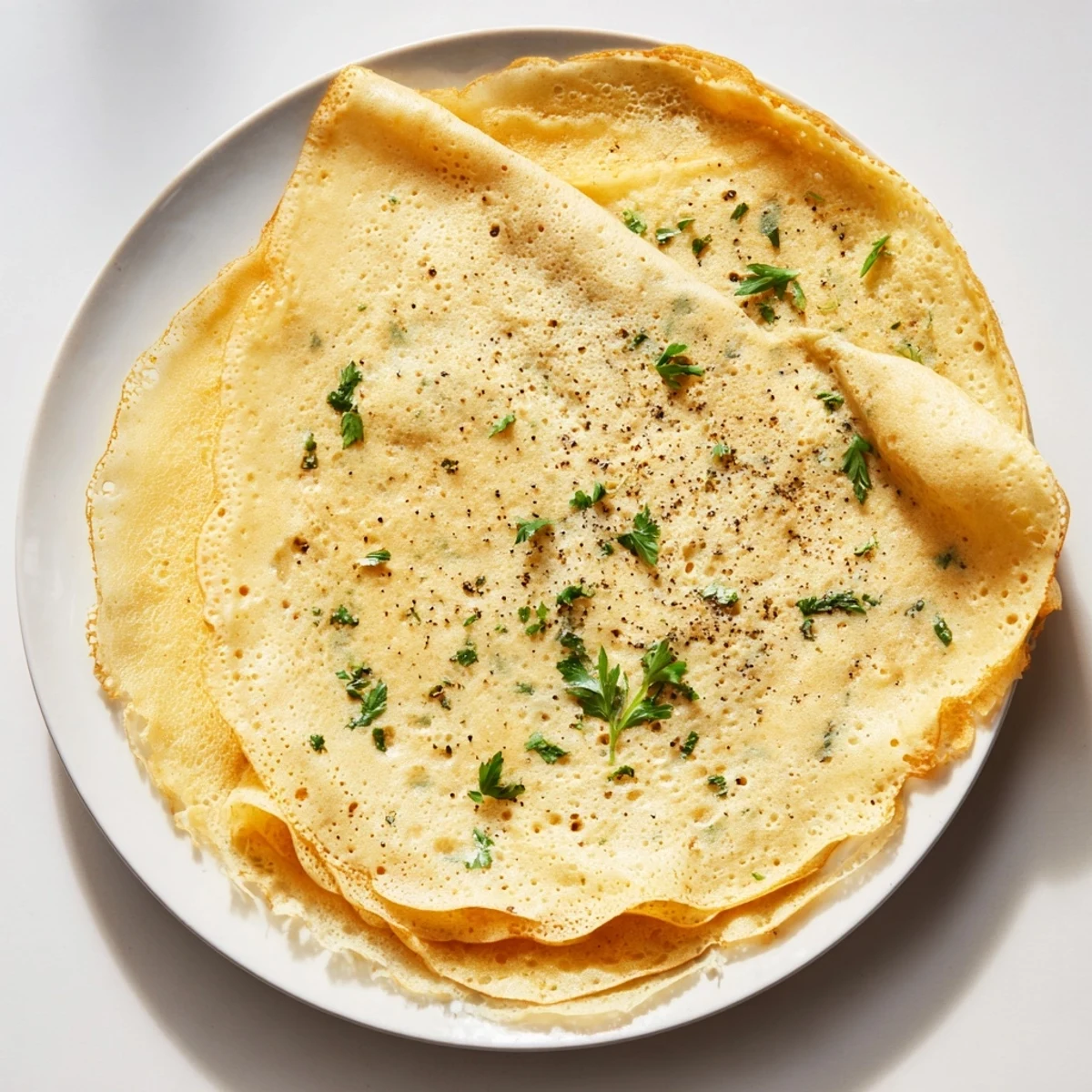 Golden-brown Savory Crepe Shells, ready to be filled with delicious savory fillings like mushrooms.