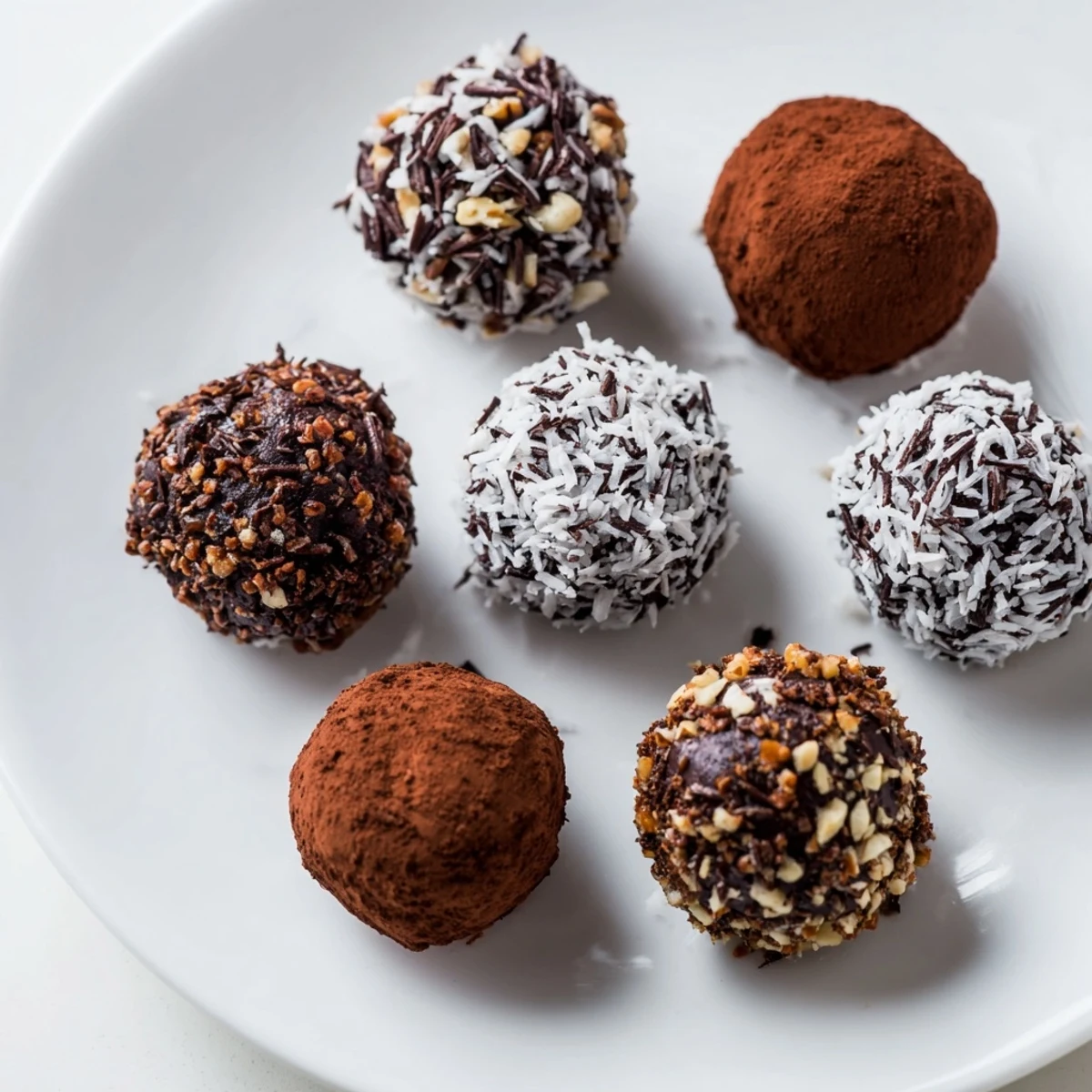 Indulge in this chocolate truffle box: a festive display of cocoa-dusted, nutty, and sweet delicious truffles.