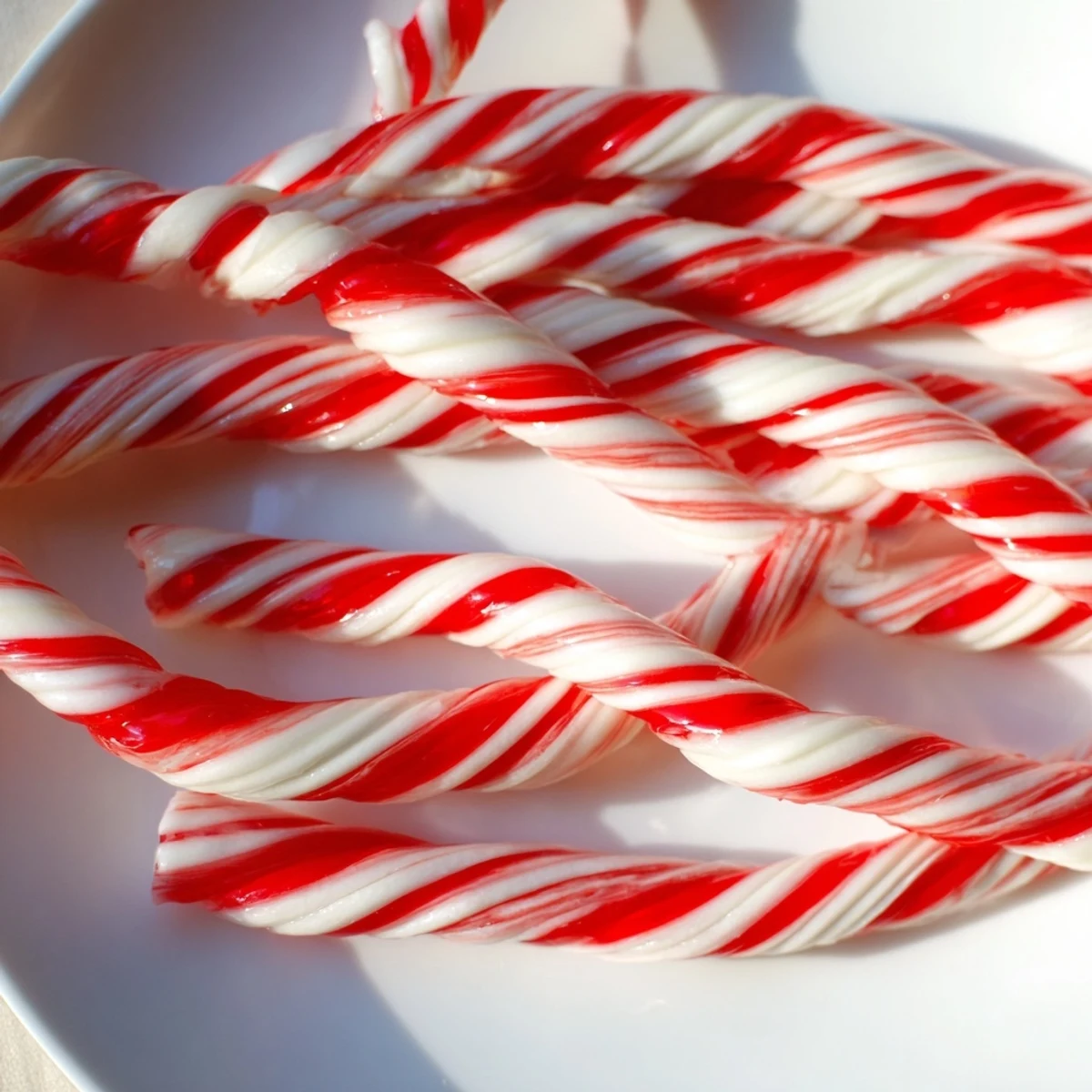 Twisted peppermint sticks cooling on parchment, a classic homemade candy perfect for any occasion.