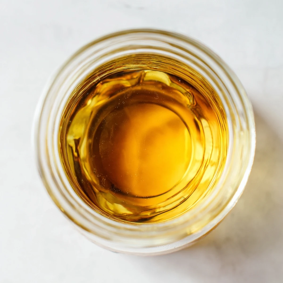 Vibrant Scent Garlic: the infused oil in a small saucepan with soft, pale garlic cloves.