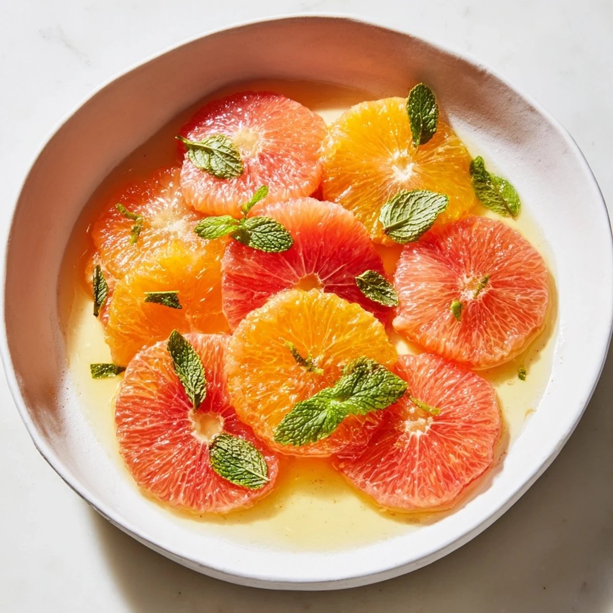 Brightly colored Citrus Fruit Salad with juicy grapefruit and mint makes the perfect refreshing side.