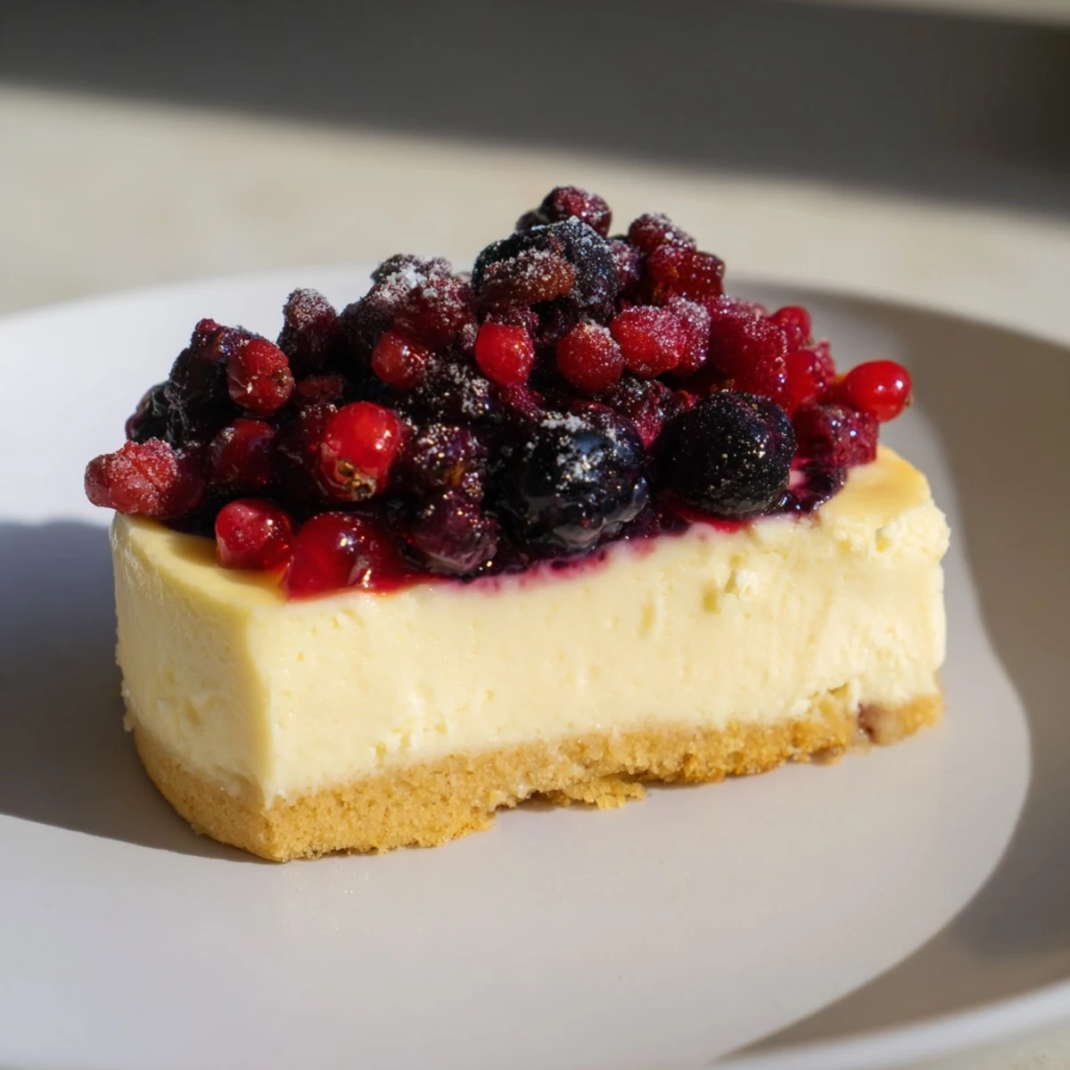 Winter Berry Creamy Cheesecake
