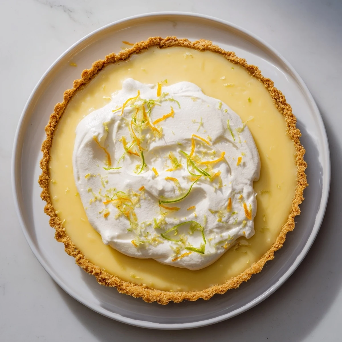 Imagine a slice of this luscious Citrus Tart with a flaky crust and bright flavor.