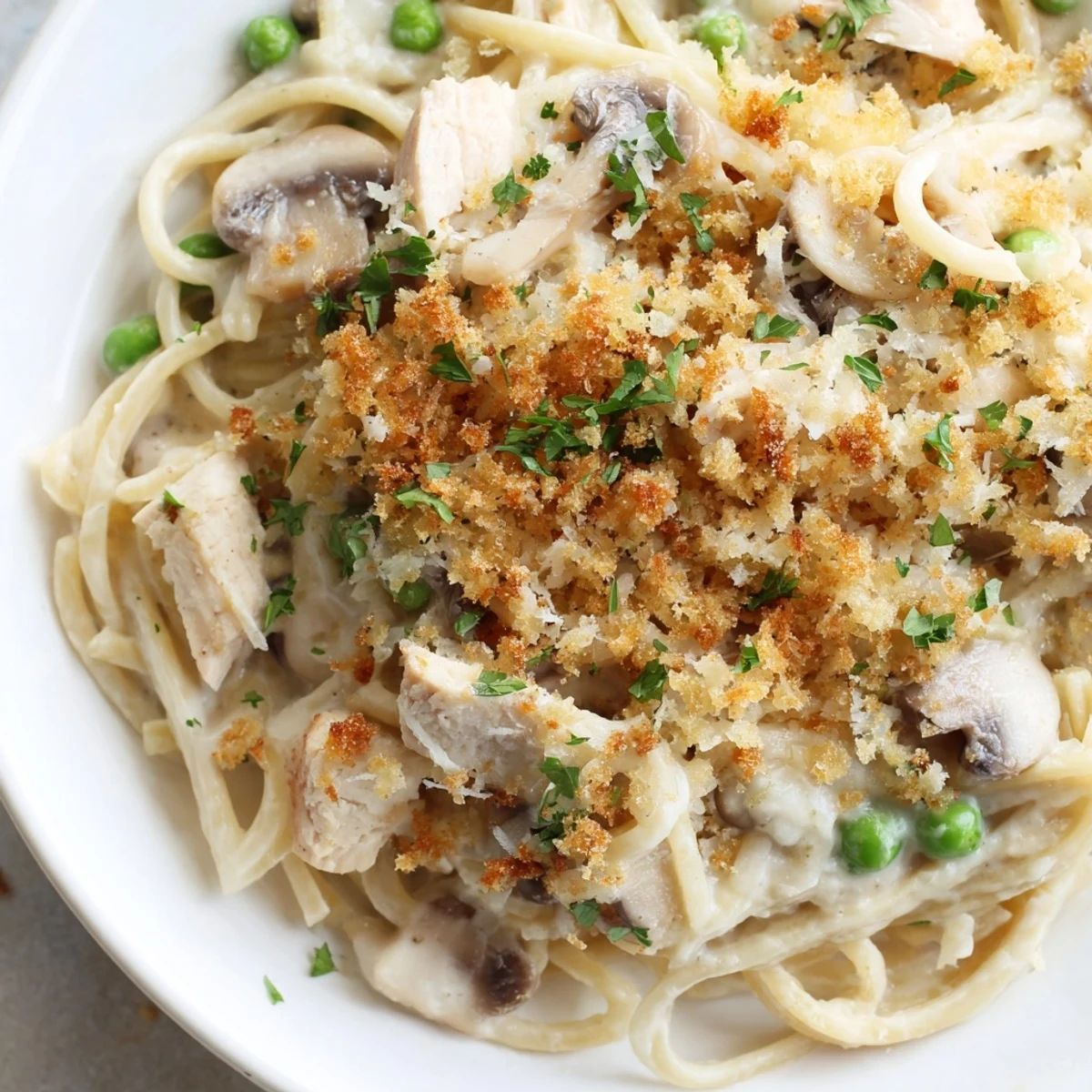 Turkey Tetrazzini Mushrooms