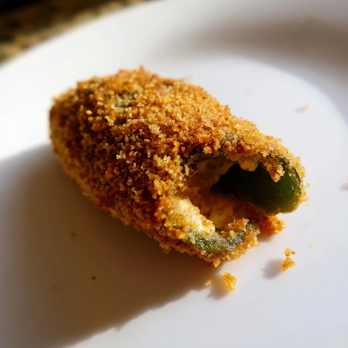 Golden, crispy Spicy Jalapeño Poppers with Cream Cheese Filling sit beside a creamy dip.