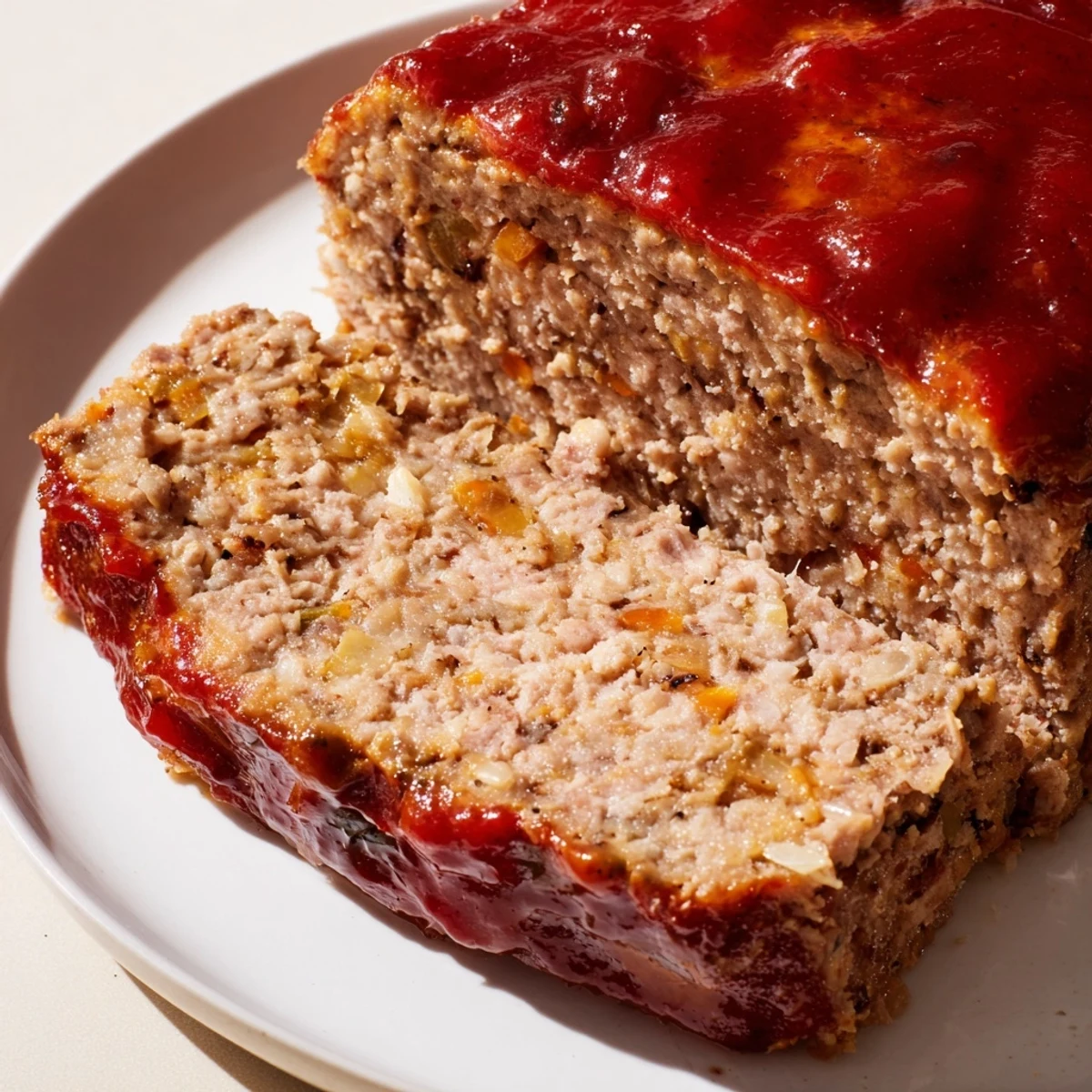 Golden-brown turkey meatloaf with a tangy ketchup glaze, resting on a parchment-lined baking sheet after a perfect weeknight bake.