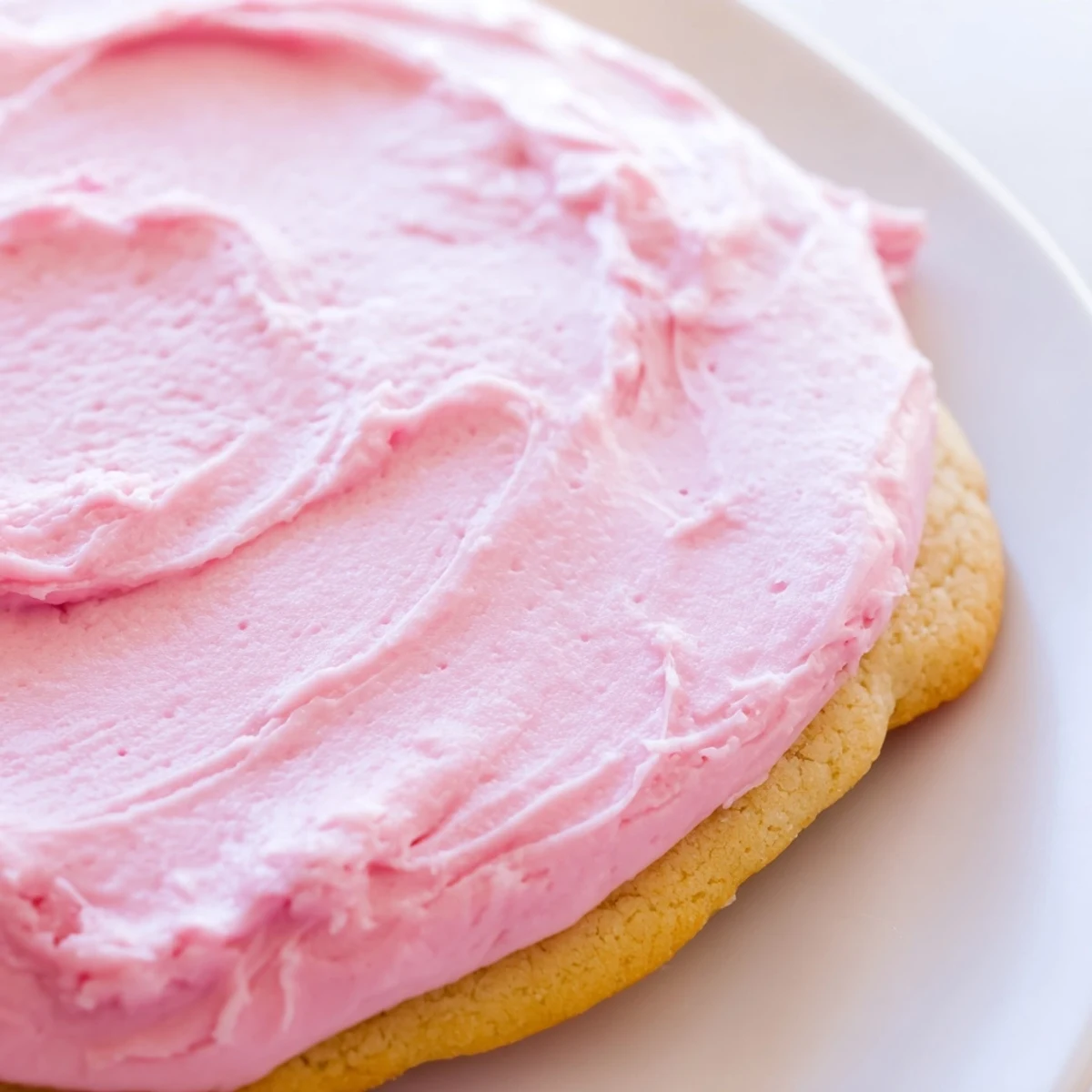 Homemade Crumbl Pink Sugar Cookies arranged on a white plate, highlighting their bakery-style look and sweet almond vanilla aroma.
