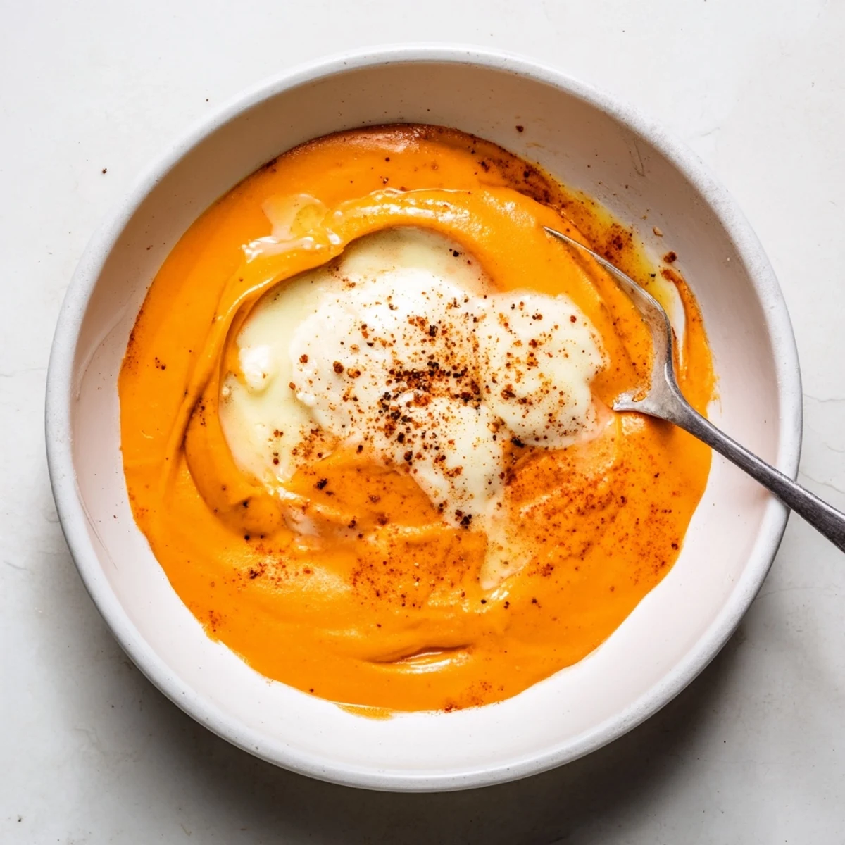 Velvety smooth cheese dip for pretzels with melted cheddar and mozzarella ready for dipping