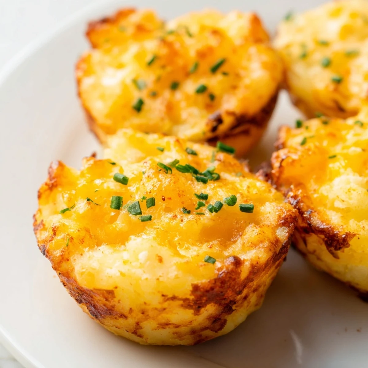 Crispy Mashed Potato Cheese Puffs served warm with a side of sour cream