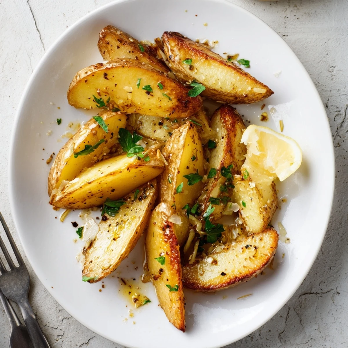 Authentic Greek Lemon Potatoes Recipe: golden wedges roasted with zesty lemon and herbs