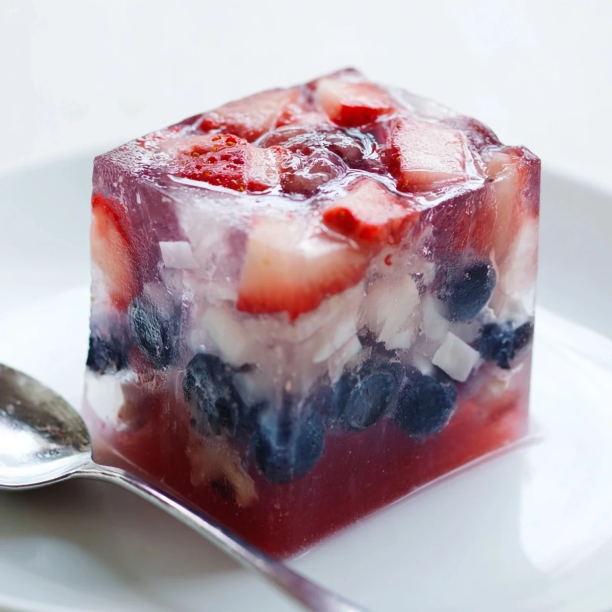 Red White And Blue Ice Cubes Recipe chilling in tray, vibrant patriotic colors