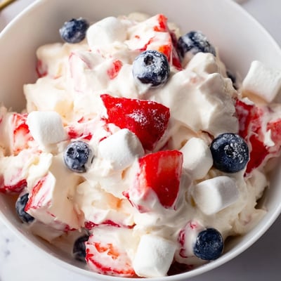 Red White Blue Cheesecake Salad
