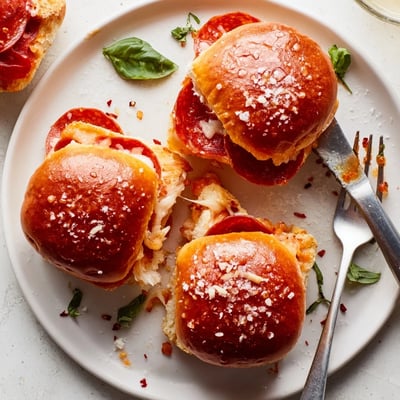 Hot Honey Pepperoni Pizza Sliders